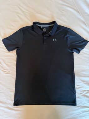 Under Armour Boys Black Polo Shirt, size YXL